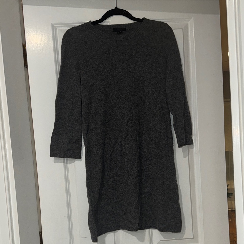 J. Crew Charcoal Cashmere Long Sleeve Dress